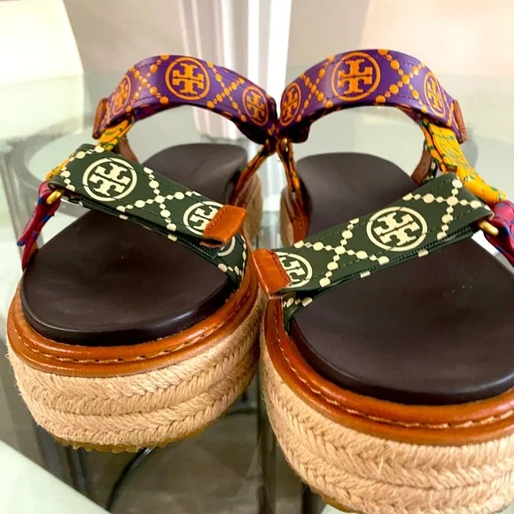 Tory Burch Purple, Yellow, and Green Sandals - Picture 4 of 6